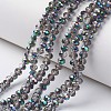 Electroplate Transparent Glass Beads Strands EGLA-A034-T4mm-Q13-1