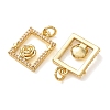Brass Micro Pave Clear Cubic Zirconia Pendants CU-CBA2907-03B-G-2