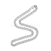 Non-Tarnish Men's 201 Stainless Steel Cuban Link Chain Necklace NJEW-N050-A06-7-45P-3