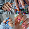 Stainless Steel DIY Nail Art Templates MRMJ-WH0092-050-7