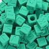 Rubberized Style Opaque Acrylic Beads OACR-K007-013C-2