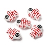 Handmade Printed Porcelain Beads PORC-F005-03B-01-1