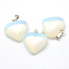Heart Opalite Pendants X-G-Q438-06-2