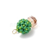 Glass Seed Beaded Cactus Pendants PALLOY-MZ00860-02-4