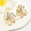 304 Stainless Steel Crystal Rhinestone Stud Earrings EJEW-G423-01G-1