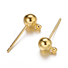 Brass Ball Post Ear Studs LS-EC254-G-2