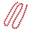3Pcs 3 Colors Iron Glass Handmade Heart Link Chains AJEW-JB01447-4