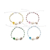 4Pcs Glass Seed Beads Braided Bead Bracelets for Men Women BJEW-TA00648-2