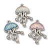 Rack Plating Alloy Rhinestone Pendants PALLOY-F312-05P-1