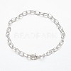 Iron Cable Chain Bracelet Making with Lobster Claw Clasps X-IFIN-H031-S-2