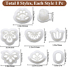 7Pcs 7 Styles Flower & Oval Resin Clay Cutters DIY-CP0010-34-2