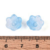 Transparent Two Tone Spray Painted Glass Bead Caps A-GLAA-Q089-002B-001-3