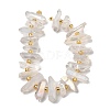 Electroplated Natural Quartz Crystal Beads Strands G-F800-F11-2
