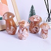 Natural Cherry Blossom Agate Carved Mushroom Figurines PW-WG1C9D8-02-4