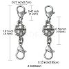 Alloy Crystal Rhinestone Magnetic Clasps ALRI-YW0001-11B-4