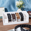 Folding Plastic Belt Organizer Holder with 6 Compartments CON-WH0086-066-3