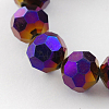 Electroplate Glass Bead Strands EGLA-R042-8mm-02-1