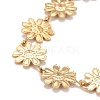 Enamel Daisy Link Chains Bracelet BJEW-P271-01G-05-3