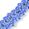 Handmade Flower Polymer Clay Beads Strands CLAY-M003-07-2