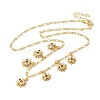 Brass Micro Pave Cubic Zirconia Sun Pendant Necklaces NJEW-B157-16G-5