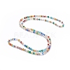 Electroplate Faceted Abacus Glass Beads Jewelry Sets SJEW-JS01066-2