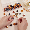 50Pcs 5 Colors Round Food Grade Eco-Friendly Silicone Focal Beads SIL-PH0001-26-3