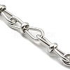 Non-Tarnish 304 Stainless Steel Bowknot Link Chain Bracelet BJEW-C042-06P-2