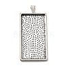 Alloy Pendant Cabochon Settings PALLOY-2418-AS-LF-1