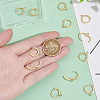 12Pcs Brass Micro Pave Clear Cubic Zirconia Hoop Earring Findings KK-UN0002-23-2