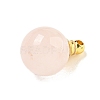 Natural Rose Quartz Perfume Bottle Pendants G-K338-22G-02-2