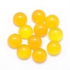 Natural Yellow Agate Cabochons G-P393-R17-8MM-1