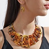 Trapezoid Acrylic Beaded Necklaces & Dangle Earrings Sets for Women WGD2EAB-01-2