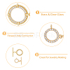 DICOSMETIC 8 Sets 2 Styles Brass Micro Pave Clear Cubic Zirconia Toggle Clasps KK-DC0003-40-5