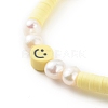 Handmade Polymer Clay Heishi Beaded Stretch Bracelets BJEW-JB06143-3