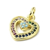 Brass Micro Pave Colorful Cubic Zirconia Pendants KK-H475-14G-05-2