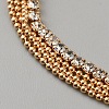 Alloy Ball Chain 3 Layer Anklets for Women AJEW-Z047-01G-2