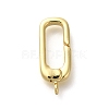 Rack Plating Oval Brass Spring Gate Rings KK-Z086-53G-04-1