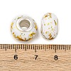 Opaque Resin Rondelle European Beads RESI-Z046-01-4