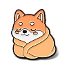 Shiba Inu with Blanket Enamel Pins JEWB-I055-04EB-02-1