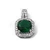 Brass Micro Pave Cubic Zirconia Pendants KK-Q047-01D-1