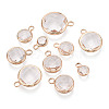 Brass Glass Pendants GLAA-T027-07-1