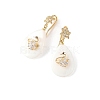 Brass Micro Pave Cubic Zirconia Dangle Earrings EJEW-JE07442-4