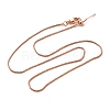 1.5mm Rack Plating Brass Box Chain Adjustable Slider Necklaces for Women Men MAK-L044-35RG-1