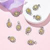 SHEGRACE Brass Micro Pave Cubic Zirconia Pendants XGRQ2O689-446C-P-4