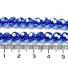 Electroplate Transparent Glass Beads Strands EGLA-A035-T6mm-A21-4