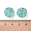 Spray Painted Transparent Glass Beads GLAA-D038-01H-3