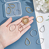 Unicraftale 12Pcs 6 Styles 304 Stainless Steel Open Back Bezel Teardrop Pendants STAS-UN0055-33-4