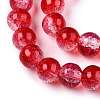 Transparent Crackle Baking Paint Glass Beads X1-DGLA-T003-01B-08-3