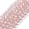 Electroplate Transparent Glass Beads Strands EGLA-A035-T8mm-A20-1