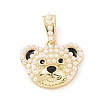 Brass Enamel Pendants KK-C012-02G-1